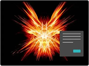 Naranja Abstracto Oscuro tema para Windows 11