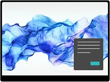 AbstractBlauw Donker thema voor Windows 11