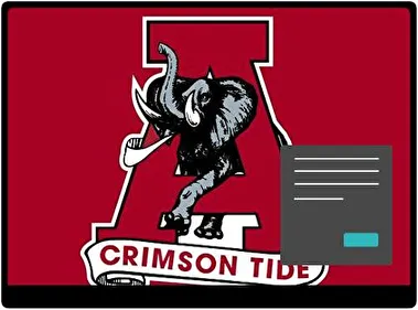 Alabama Crimson Tide Ciemny motyw dla Windows 10 i 11