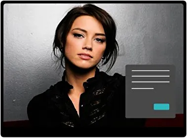Amber Heard Oscuro tema para Windows 11