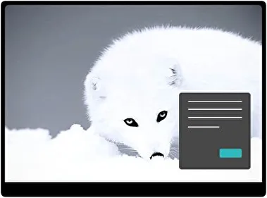 Arctische Vos Donker thema voor Windows 11