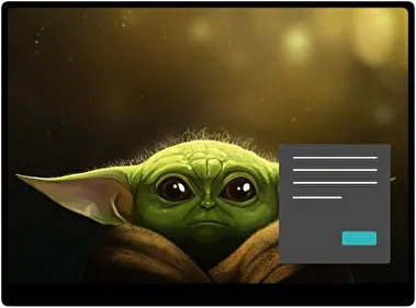 Baby Yoda Oscuro tema para Windows 11