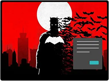 Batman Czerwony Ciemny motyw dla Windows 10 i 11
