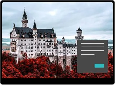Bawarski Zamek Neuschwanstein Ciemny motyw dla Windows 10 i 11