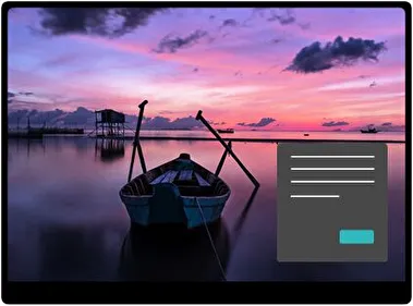 Barcos al Atardecer Oscuro tema para Windows 11