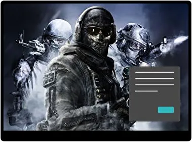 Deber Llamado Fantasmas Oscuro tema para Windows 11