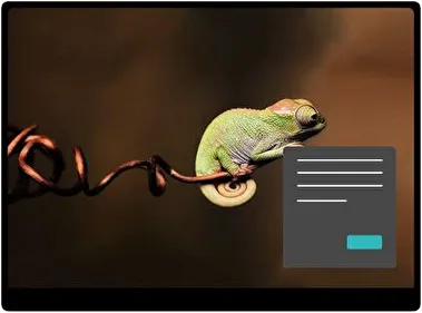 Camaleón Oscuro tema para Windows 11