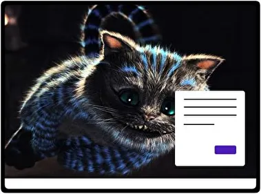 Gato de Cheshire tema para Windows 11