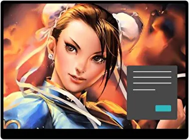 Чун Лі Вуличний Боєць Темна тема для Windows 11