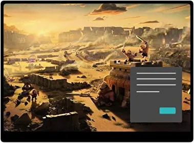 Choque de Clanes Oscuro tema para Windows 11