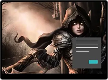 Cazador de Demonios Diablo III Oscuro tema para Windows 11