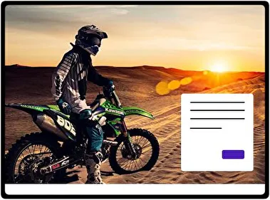 Motocykl terenowy motyw dla Windows 10 i 11