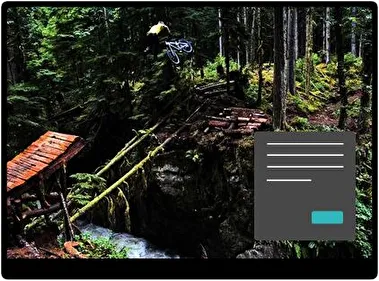 Bicicleta de Descenso Oscuro tema para Windows 11
