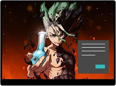 Dr Stone Oscuro tema para Windows 11