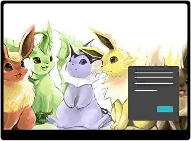 Eevee Oscuro tema para Windows 11