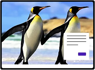 Імператорський пінгвін тема для Windows 11