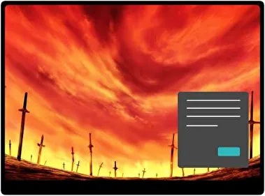 Fate/stay night Unlimited Blade Works Oscuro tema para Windows 11
