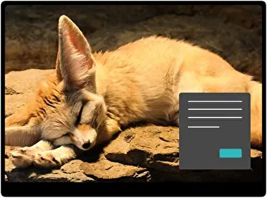 Zorro Fennec Oscuro tema para Windows 11