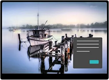Barco de Pesca Oscuro tema para Windows 11