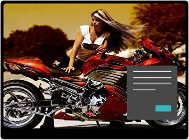 Chicas y Motocicletas Oscuro tema para Windows 11