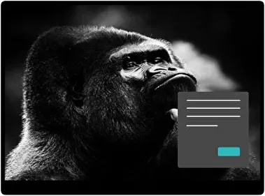 Gorila Oscuro tema para Windows 11