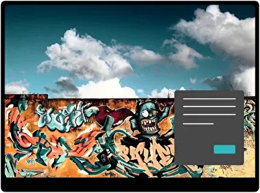 Grafiti Oscuro tema para Windows 11
