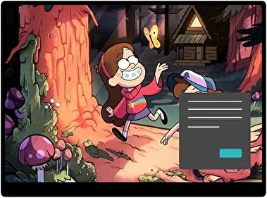 Gravity Falls Oscuro tema para Windows 11