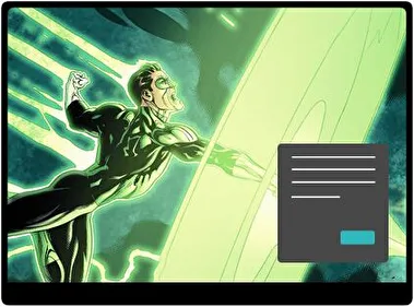 Linterna Verde Oscuro tema para Windows 11