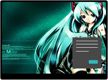 Hatsune Miku Oscuro tema para Windows 11