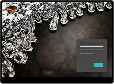 Hielo Oscuro tema para Windows 11