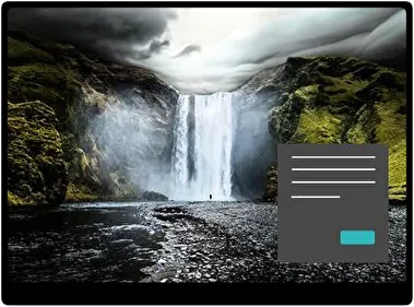 Islandia Oscuro tema para Windows 11