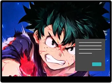 Izuku Midoriya Oscuro tema para Windows 11