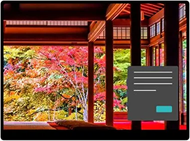 Otoño Japonés Oscuro tema para Windows 11