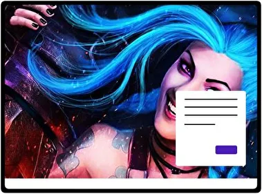 Jinx Lol tema para Windows 11