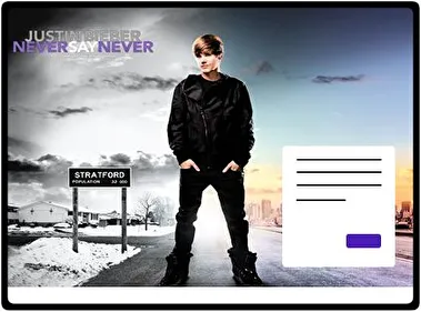 Tema Justin Bieber Never Say Never tema para Windows 11