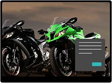 Kawasaki Oscuro tema para Windows 11