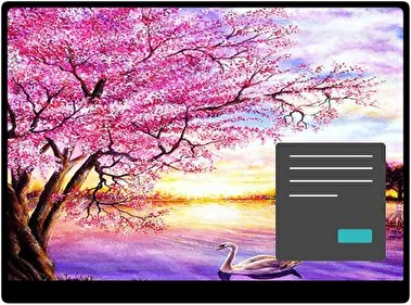 Dibujo de Colores en Paisaje Oscuro tema para Windows 11