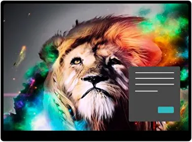 Лев Темна тема для Windows 11