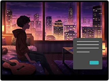 Lofi Anime Ciemny motyw dla Windows 10 i 11
