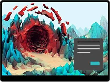 Arte de Bajo Polígono Oscuro tema para Windows 11