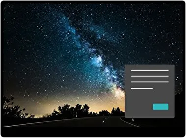 Vía Láctea Oscuro tema para Windows 11