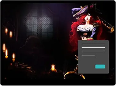 Miss Fortune Lol Escuro tema para Windows 10 e 11