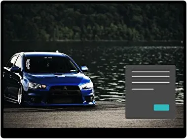 Mitsubishi Lancer Evolution Темна тема для Windows 11