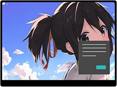 Mitsuha Miyamizu Oscuro tema para Windows 11