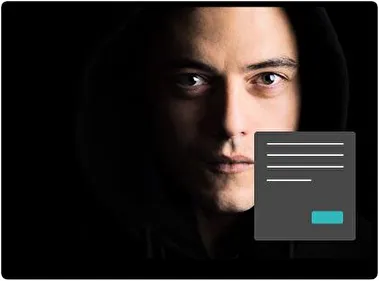 Mr. Robot Oscuro tema para Windows 11