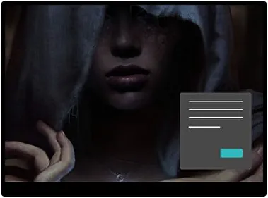 Chica Misteriosa Oscuro tema para Windows 11