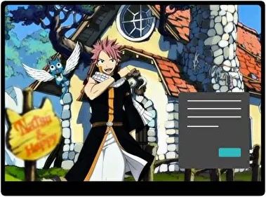 Natsu Dragneel Donker thema voor Windows 11