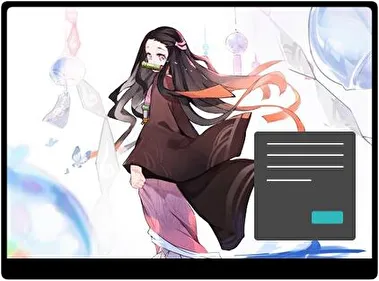 Nezuko Kamado Oscuro tema para Windows 11