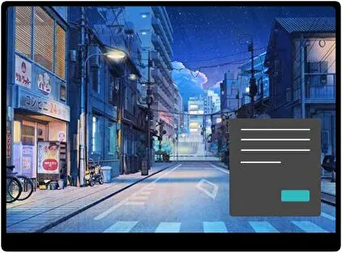 Escenas Nocturnas Anime Oscuro tema para Windows 11