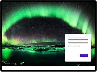 Auroras Boreales tema para Windows 11